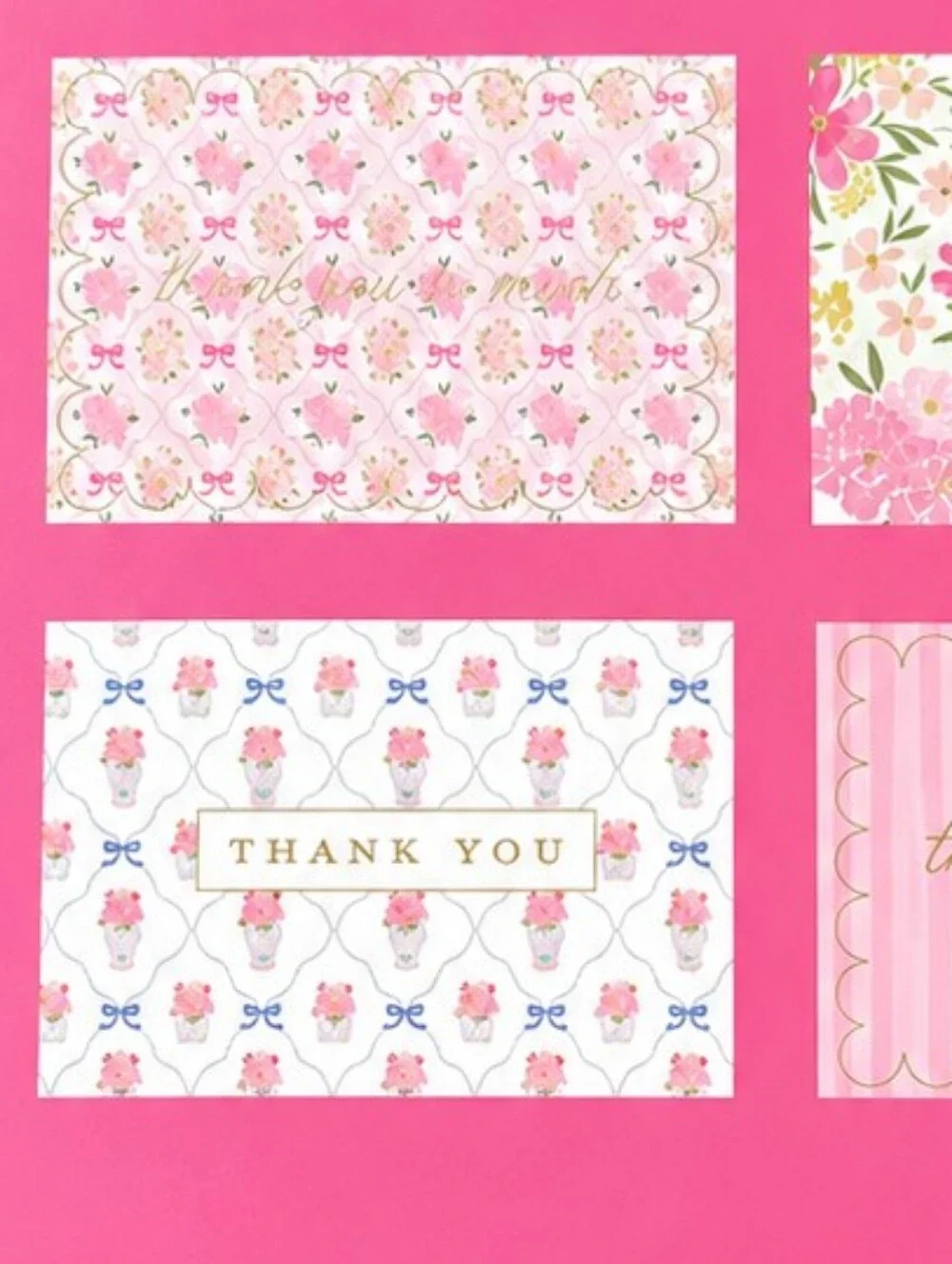 Fringe 'Thank You So Much' Note Card Set - Blank Cards & Envelopes